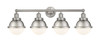Hampden - 4 Light - 34 inch - Brushed Satin Nickel - Bath Vanity Light (616-4W-SN-HFS-61-SN)
