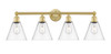 Berkshire - 4 Light - 35 inch - Satin Gold - Bath Vanity Light (616-4W-SG-GBC-82)