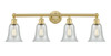 Hanover - 4 Light - 33 inch - Satin Gold - Bath Vanity Light (616-4W-SG-G2812)