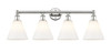 Berkshire - 4 Light - 35 inch - Polished Nickel - Bath Vanity Light (616-4W-PN-GBC-81)