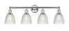 Castile - 4 Light - 33 inch - Polished Chrome - Bath Vanity Light (616-4W-PC-G382)