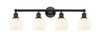 White Venetian - 4 Light - 33 inch - Oil Rubbed Bronze - Bath Vanity Light (616-4W-OB-G1217-6WV)