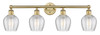Norfolk - 4 Light - 33 inch - Brushed Brass - Bath Vanity Light (616-4W-BB-G462-6)