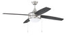 Phaze 4 52" 4-Blade Ceiling Fan in Brushed Polished Nickel w/ Brushed Nickel/Greywood Blades; Integrated Light Kit (PHA52BNK4-BNGW)