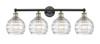 Athens Deco Swirl - 4 Light - 35 inch - Black Antique Brass - Bath Vanity Light (616-4W-BAB-G1213-8)