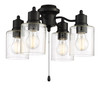 4 Light Universal Light Kit in Flat Black (LK403107-FB-LED)