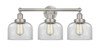 Bell - 3 Light - 26 inch - Brushed Satin Nickel - Bath Vanity Light (616-3W-SN-G72)