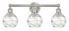 Athens Deco Swirl - 3 Light - 24 inch - Brushed Satin Nickel - Bath Vanity Light (616-3W-SN-G1213-6)