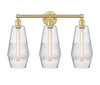 Windham - 3 Light - 25 inch - Satin Gold - Bath Vanity Light (616-3W-SG-G684-7)