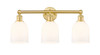 Bella - 3 Light - 24 inch - Satin Gold - Bath Vanity Light (616-3W-SG-G558-6GWH)