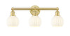 White Venetian - 3 Light - 24 inch - Satin Gold - Bath Vanity Light (616-3W-SG-G1217-6WV)
