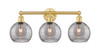 Athens Deco Swirl - 3 Light - 26 inch - Satin Gold - Bath Vanity Light (616-3W-SG-G1213-8SM)