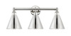 Berkshire - 3 Light - 26 inch - Polished Nickel - Bath Vanity Light (616-3W-PN-MBC-8-PN)