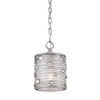 Joia Mini Pendant in Peruvian Silver with Sterling Mist Shade (1993-M1L PS)