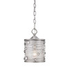 Joia Mini Pendant in Peruvian Silver with Sterling Mist Shade (1993-M1L PS)