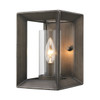 Smyth 1 Light Wall Sconce in Gunmetal Bronze with Clear Glass (2073-1W GMT)