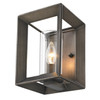 Smyth 1 Light Wall Sconce in Gunmetal Bronze with Clear Glass (2073-1W GMT)