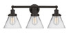 Cone - 3 Light - 26 inch - Oil Rubbed Bronze - Bath Vanity Light (616-3W-OB-G42)