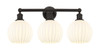 White Venetian - 3 Light - 26 inch - Oil Rubbed Bronze - Bath Vanity Light (616-3W-OB-G1217-8WV)