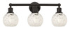 White Mouchette - 3 Light - 24 inch - Oil Rubbed Bronze - Bath Vanity Light (616-3W-OB-G1216-6WM)