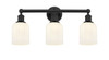 Bridal Veil - 3 Light - 23 inch - Matte Black - Bath Vanity Light (616-3W-BK-G559-5GWH)