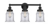 Canton - 3 Light - 24 inch - Matte Black - Bath Vanity Light (616-3W-BK-G182)