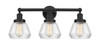 Fulton - 3 Light - 25 inch - Matte Black - Bath Vanity Light (616-3W-BK-G172)