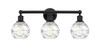 Athens Deco Swirl - 3 Light - 24 inch - Matte Black - Bath Vanity Light (616-3W-BK-G1213-6)