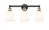 Bella - 3 Light - 24 inch - Black Antique Brass - Bath Vanity Light (616-3W-BAB-G558-6GWH)