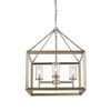 Smyth 4 Light Chandelier In White Gold With Clear Glass (2073-4 WG-CLR)