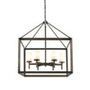 Smyth 6 Light Chandelier In Gunmetal Bronze With Opal Glass (2073-6 GMT-OP)