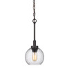 Galveston 1 Light Mini Pendant, Rubbed Bronze W/ Seeded Glass (4855-M1L RBZ-SD)
