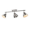 Duncan 3 Light Semi-Flush - Track Light in Pewter with Pewter Shades (3602-3SF PW-PW)