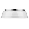 Duncan 14" Flush Mount in Chrome with a White Shade (3602-14 CH-WH)