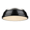 Duncan 14" Flush Mount in Pewter with a Black Shade (3602-14 PW-BK)