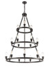 Saloon - 18 Light - 40 inch - Matte Black - Chain Hung - Chandelier (82034-BK)