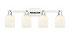 Bridal Veil - 4 Light - 36 inch - Polished Nickel - Bath Vanity Light (716-4W-PN-G559-5GWH)