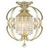 Ella 3 Light Semi-flush/Pendant In White Gold (1323-SF WG)