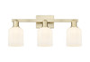 Bridal Veil - 3 Light - 26 inch - Antique Brass - Bath Vanity Light (716-3W-AB-G559-5GWH)