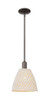 Bristol Natural - 1 Light - 6 inch - Oil Rubbed Bronze - Mini Pendant (716-1S-OB-NBD-9-NAT)