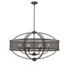 Colson 6 Light Linear Pendant, Etruscan Bronze, Matching Shades (3167-LP EB-EB)