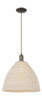 Bristol Natural - 1 Light - 6 inch - Oil Rubbed Bronze - Cord hung - Mini Pendant (716-1P-OB-NBD-16-NAT)