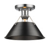 Orwell 1-Light Flush Mount in Pewter with Matte Black (3306-FM PW-BLK)