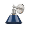 Orwell 1-Light Bath Vanity in Pewter with Matte Navy (3306-BA1 PW-NVY)