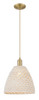 Bristol Natural - 1 Light - 6 inch - Brushed Brass - Cord hung - Mini Pendant (716-1P-BB-NBD-12-NAT)