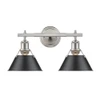 Orwell 2-Light Vanity Light in Pewter with Matte Black (3306-BA2 PW-BLK)