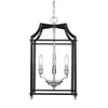 Leighton 3 Light Pendant In Pewter (8401-3P PW-BLK)