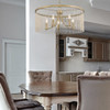 Marilyn CRY 5 Light Chandelier in Peruvian Gold with Crystal Strands (1771-5 PG-CRY)