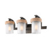 Chatham 3 Light Bath Vanity in Gunmetal Bronze with Clear Sandblasted Glass (1048-BA3 GMT-CS)