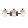 Chatham 3 Light Bath Vanity in Gunmetal Bronze with Clear Sandblasted Glass (1048-BA3 GMT-CS)